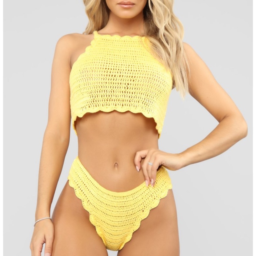 Fashion Nova 2 piece crochet bikini set